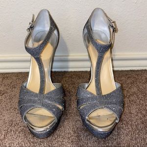 Gianni Bini Silver Sparkle Heel